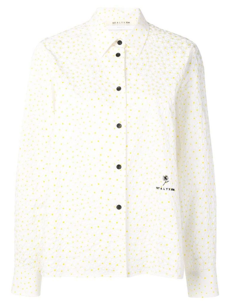 1017 ALYX 9SM polka dot textured shirt - White