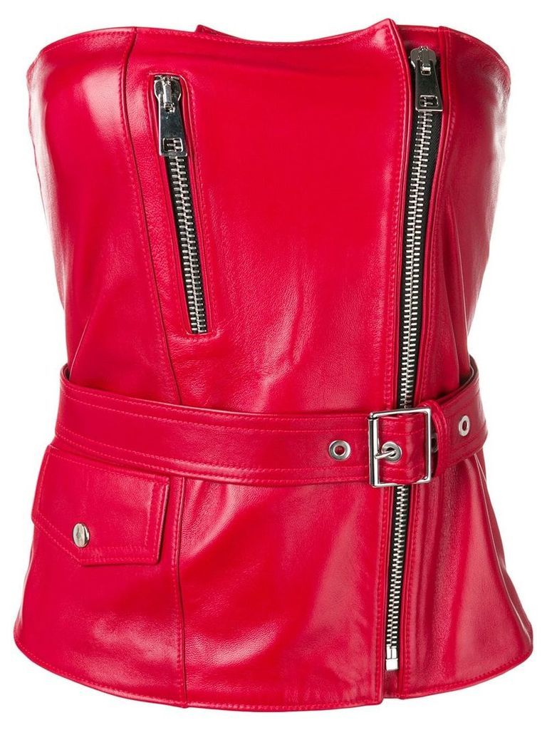 Manokhi leather bodice top - Red
