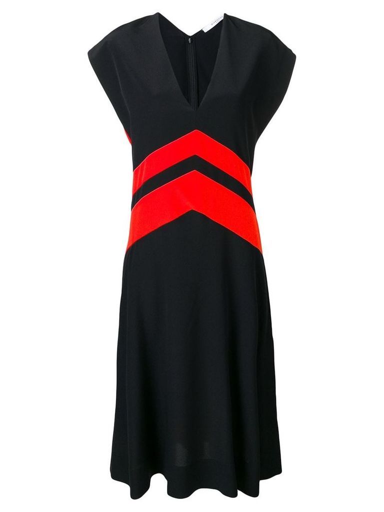 Givenchy colour-block flared dress - Black