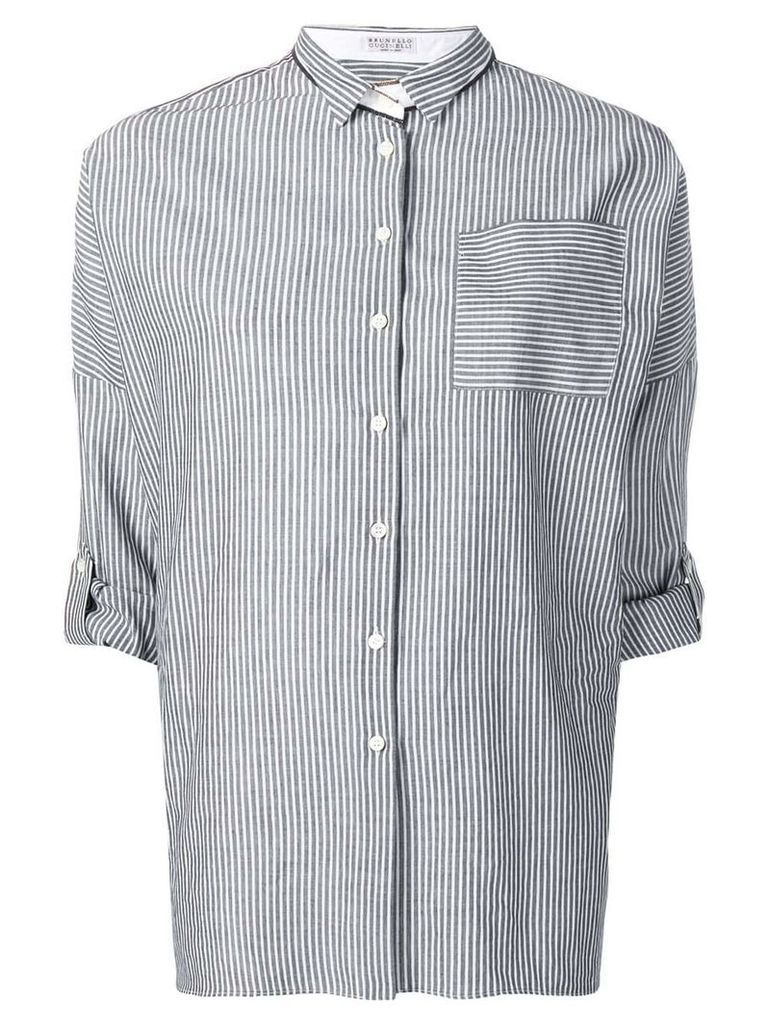 Brunello Cucinelli striped shirt - Grey
