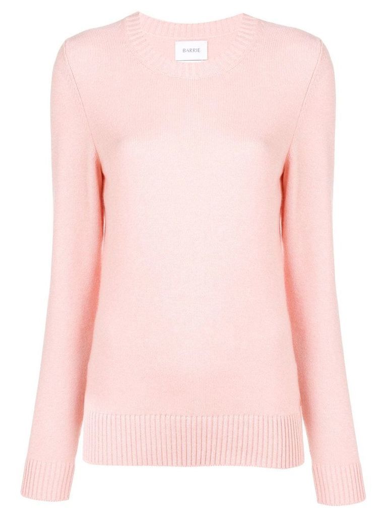 Barrie round neck knitted pullover - PINK
