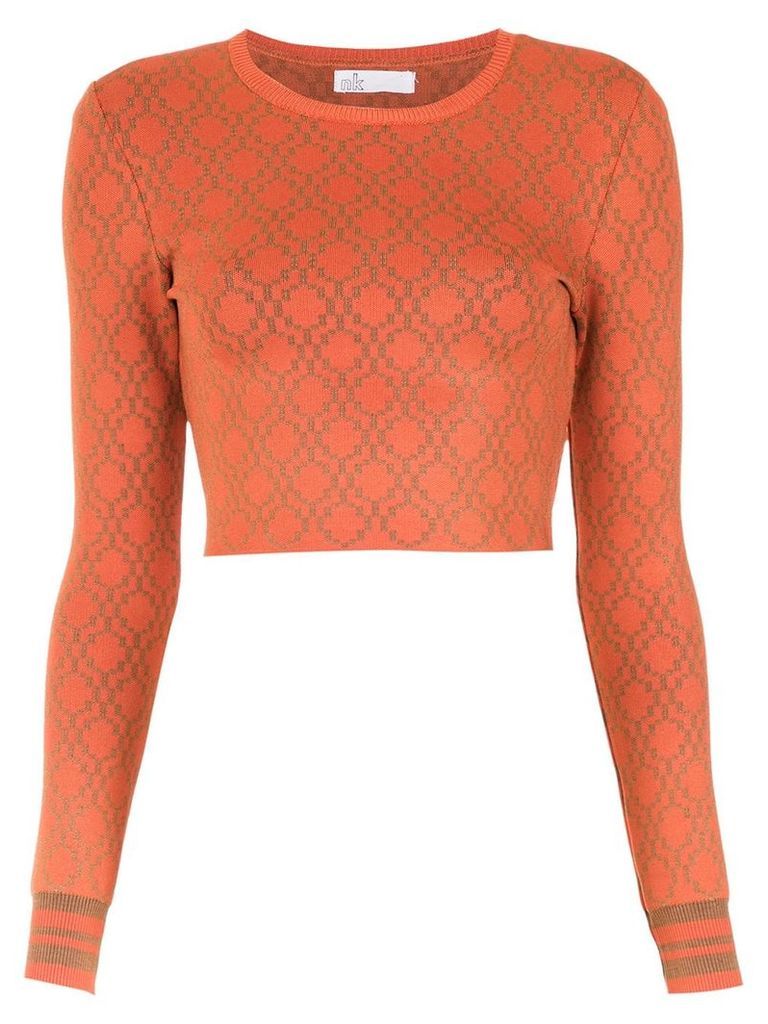 Nk knitted cropped top - ORANGE