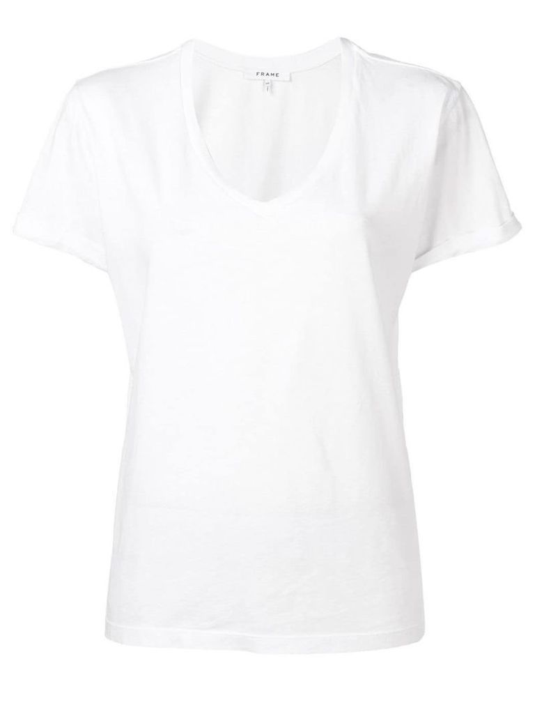 FRAME V-neck T-shirt - White