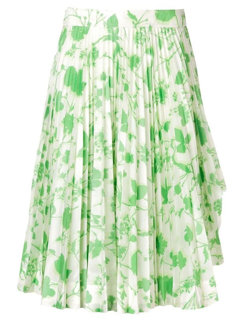 Calvin Klein 205W39nyc floral print pleated skirt - Green