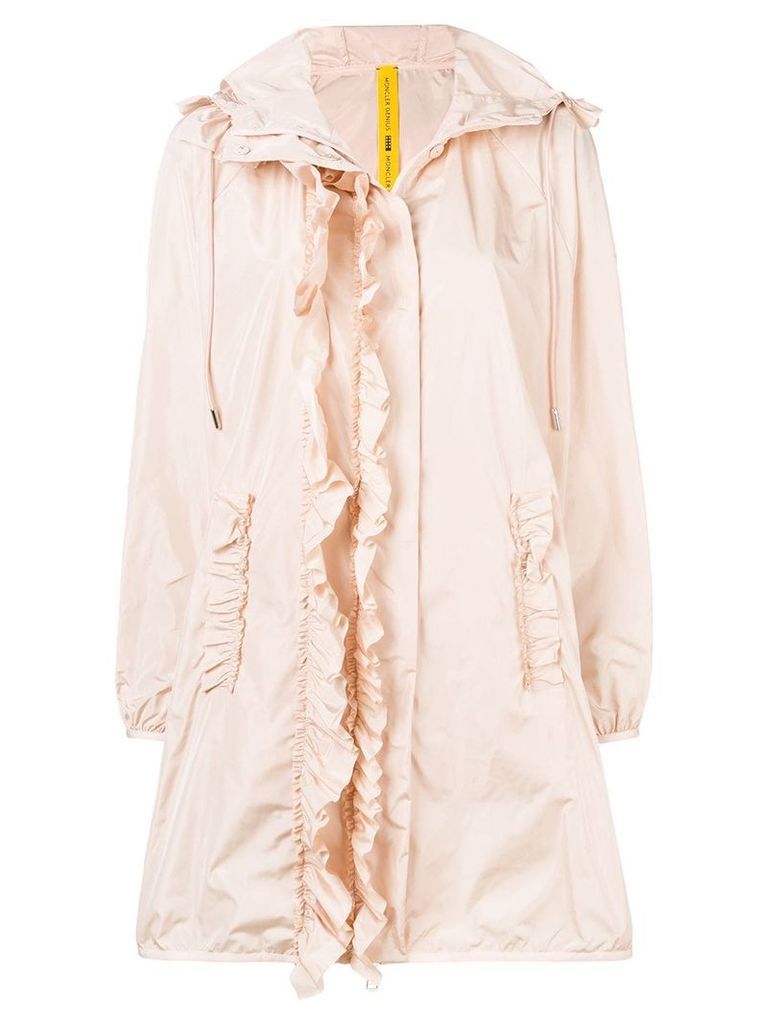 Moncler ruffled raincoat - Pink