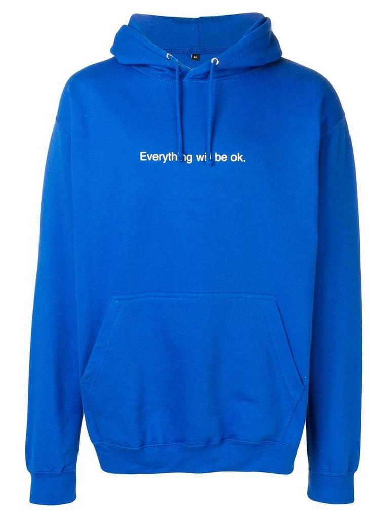 F.A.M.T. 'everything will be ok' printed hoodie - Blue