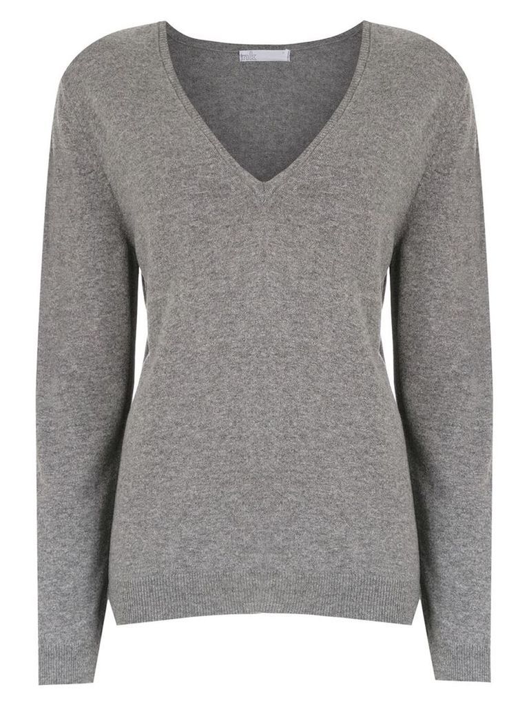 Nk v-neck knitted sweater - Grey