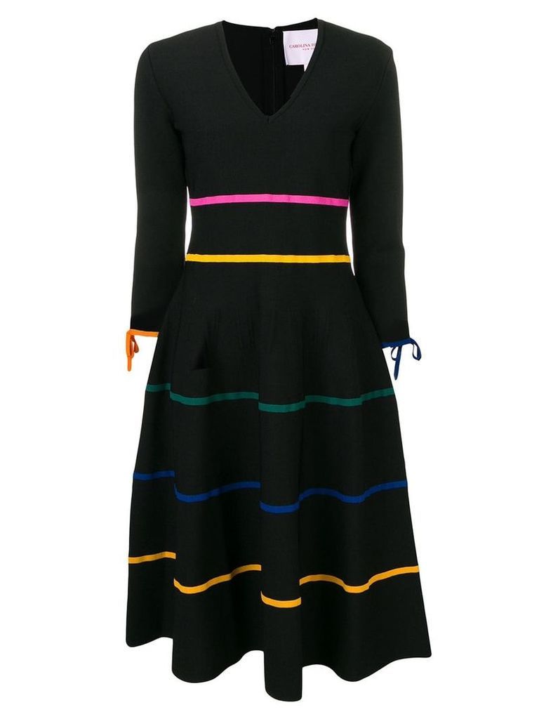Carolina Herrera stripe detail dress - Black