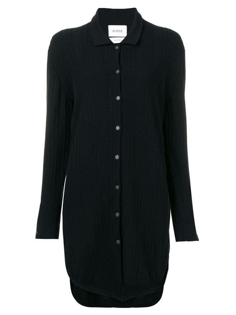 Barrie cashmere knitted shirt dress - Black