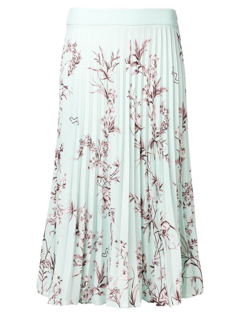 Ssheena pleated floral print skirt - Green