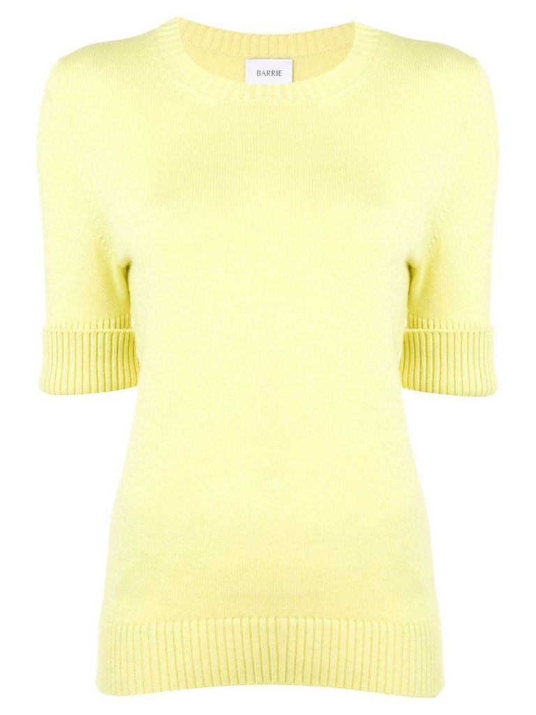 Barrie roll-cuff knitted pullover - Yellow