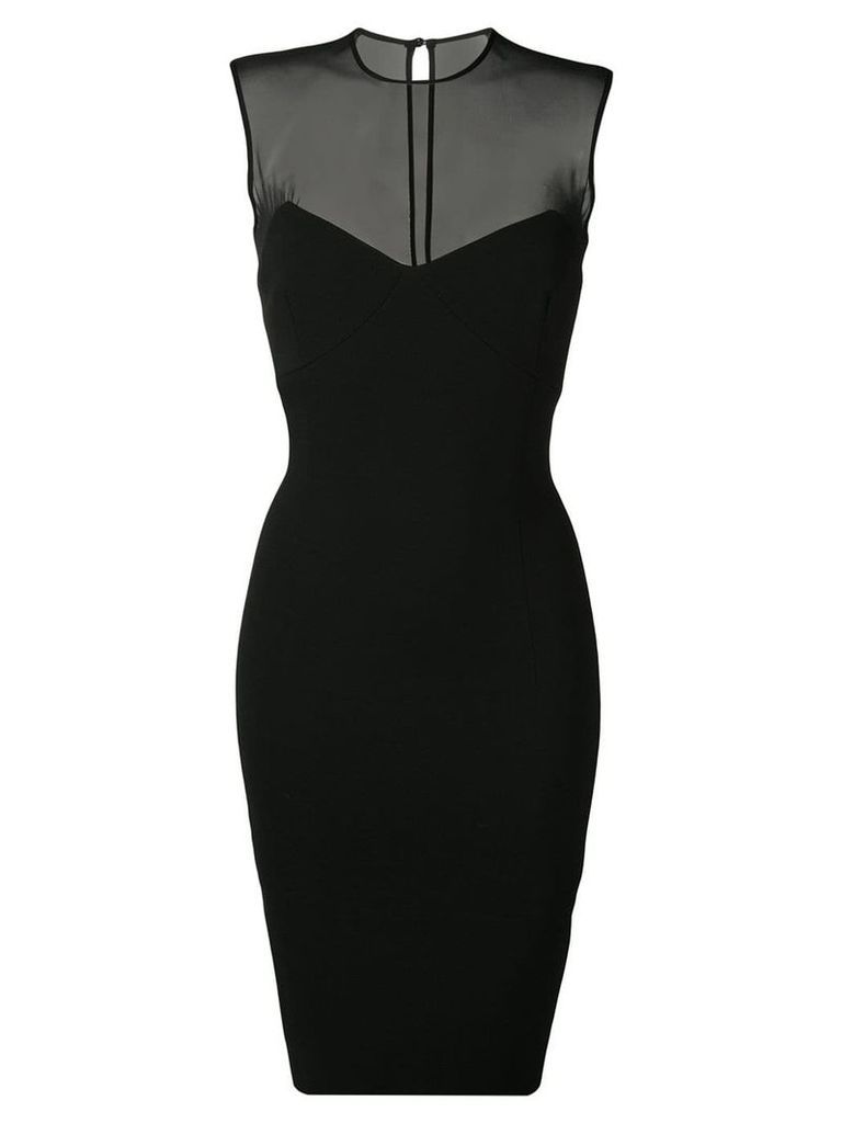 Victoria Beckham sleeveless fitted pencil dress - Black
