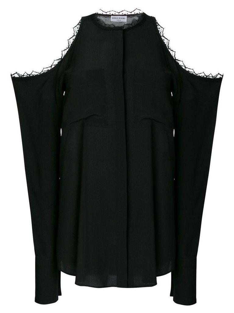 Sonia Rykiel oversized cold shoulder blouse - Black