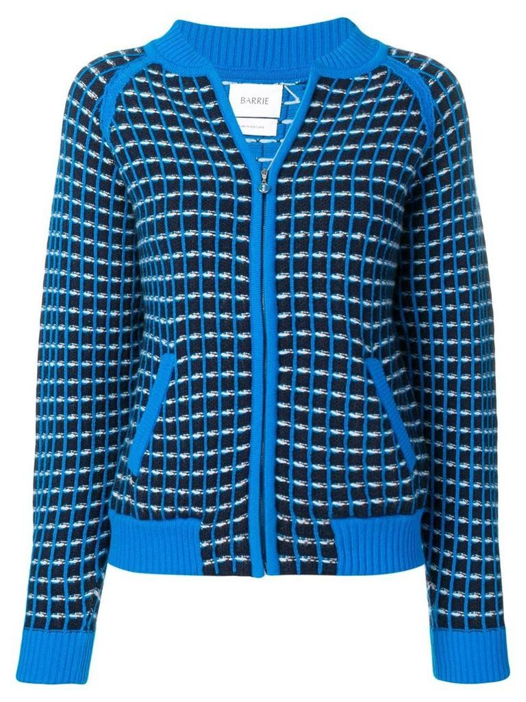 Barrie cashmere waffle-effect cardigan - Blue