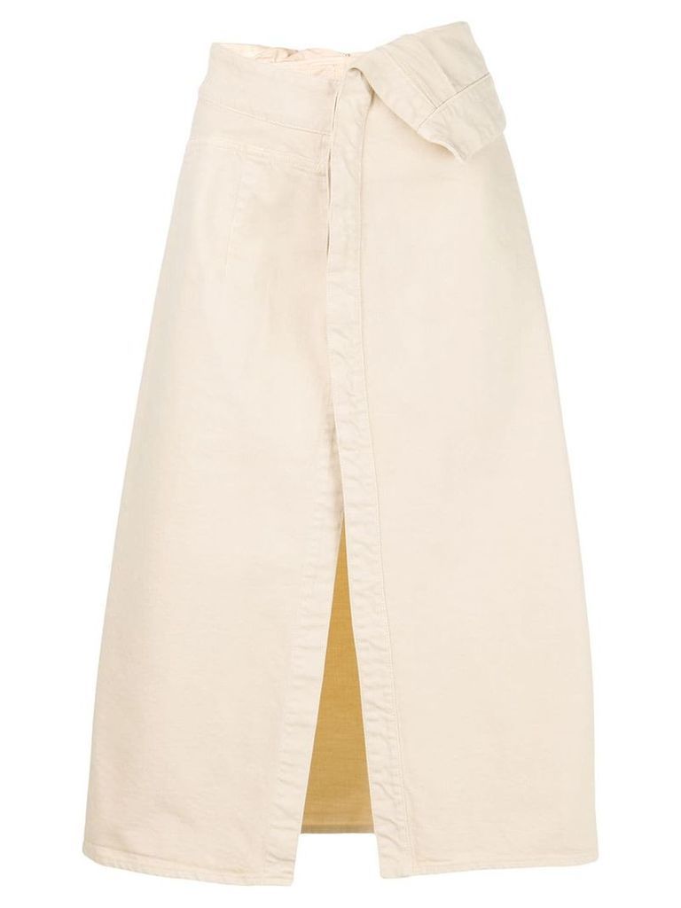 Jacquemus Jean folded panel skirt - Neutrals