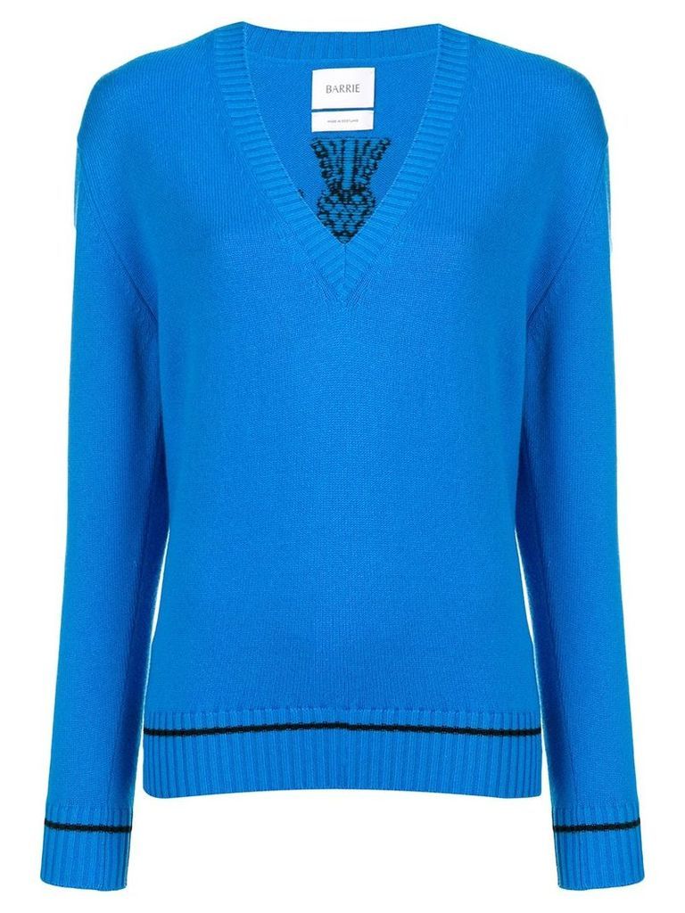 Barrie V-neck pullover jumper - Blue