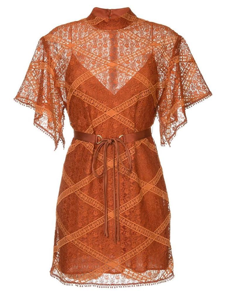 Manning Cartell lace layer dress - Brown