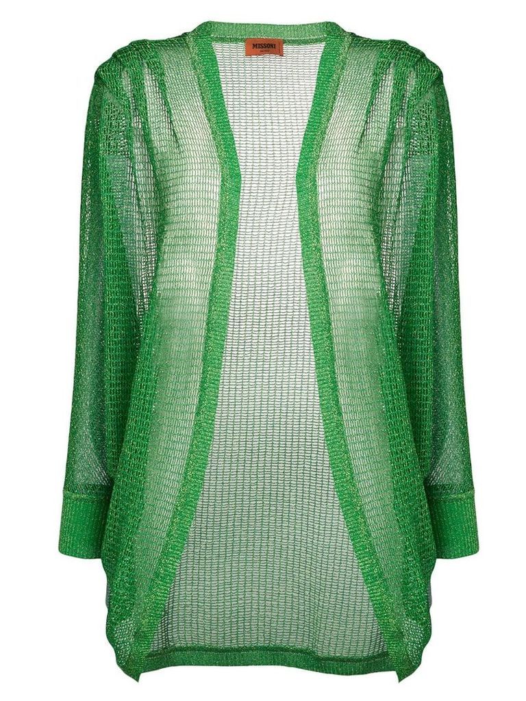 Missoni sheer embroidered caridgan - Green