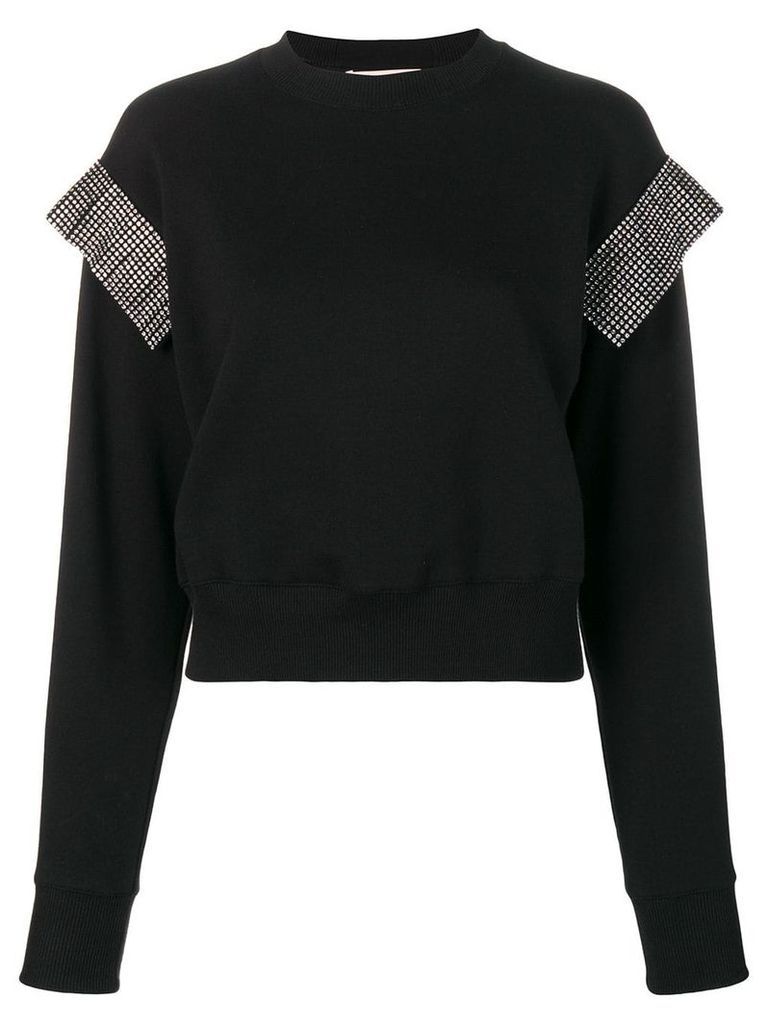 Christopher Kane crystal trim sweatshirt - Black