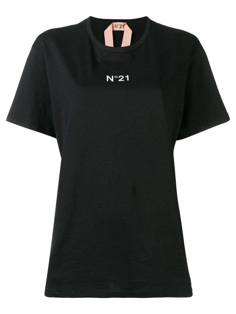 Nº21 oversized logo print T-shirt - Black