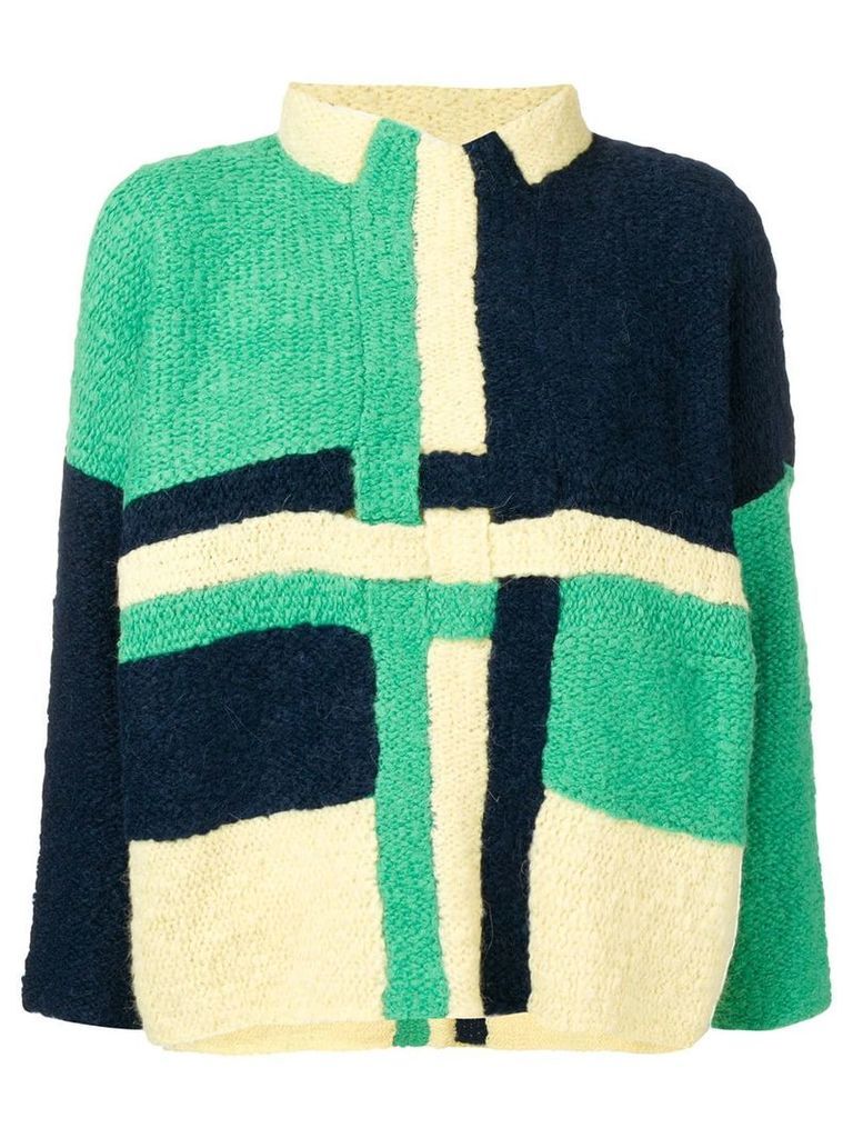 Eckhaus Latta colour block jumper - Green