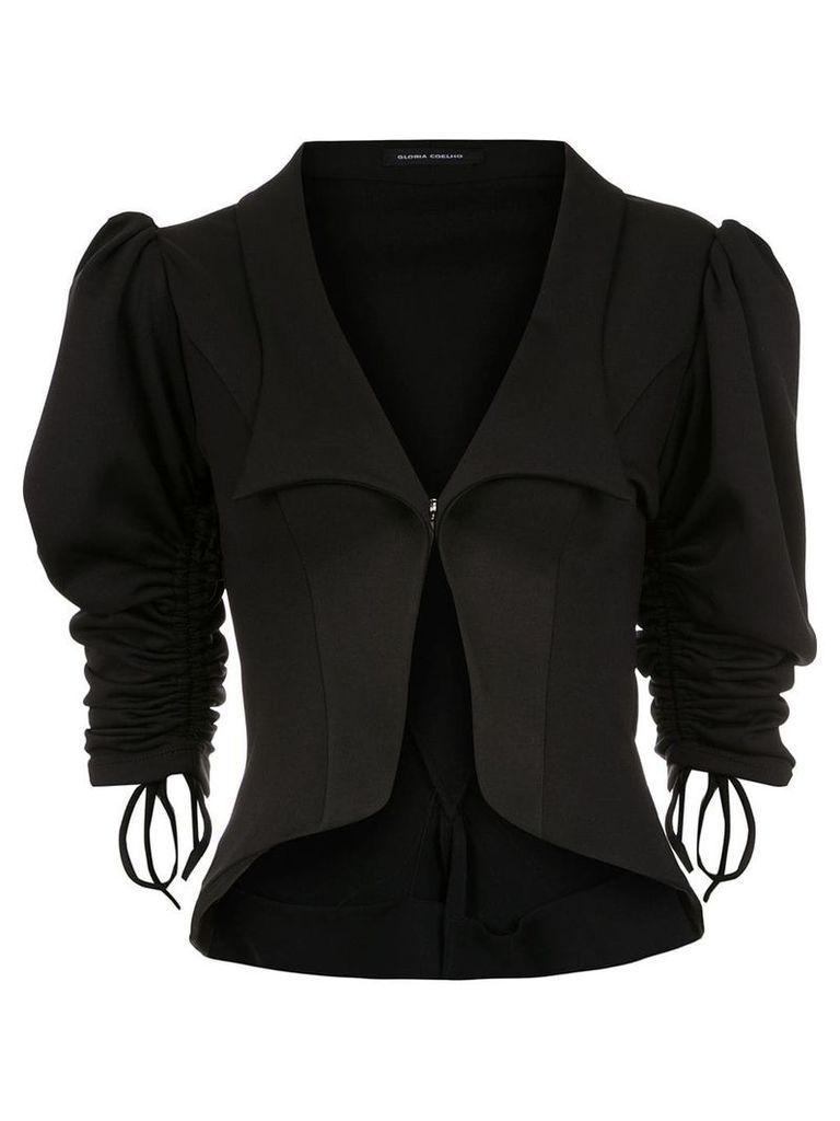 Gloria Coelho billowing sleeved blazer - Black