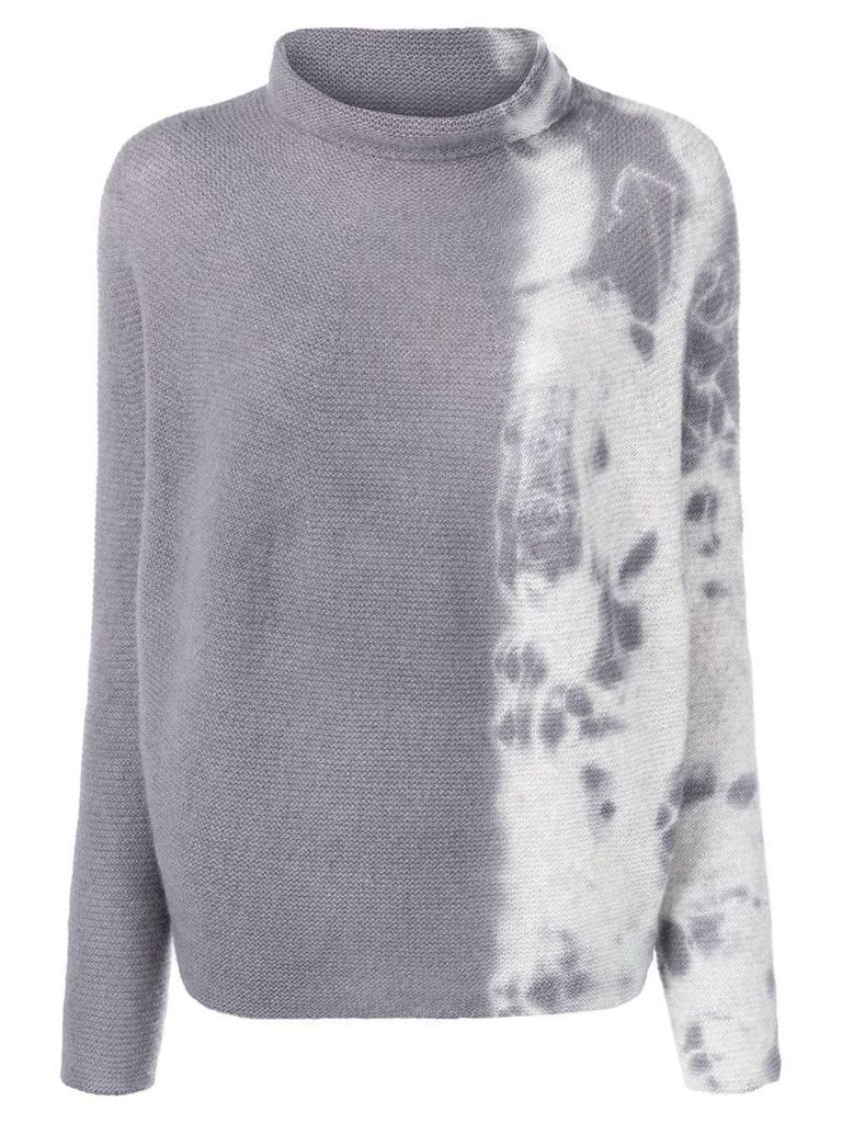 Suzusan cashmere two-tone sweater - Grey