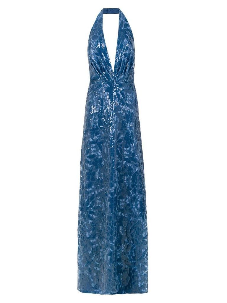 Tufi Duek sequin long dress - Blue