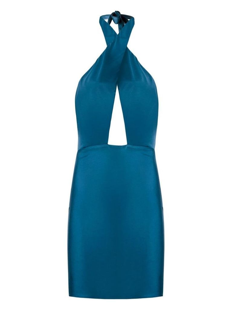 Adriana Degreas panelled dress - Blue