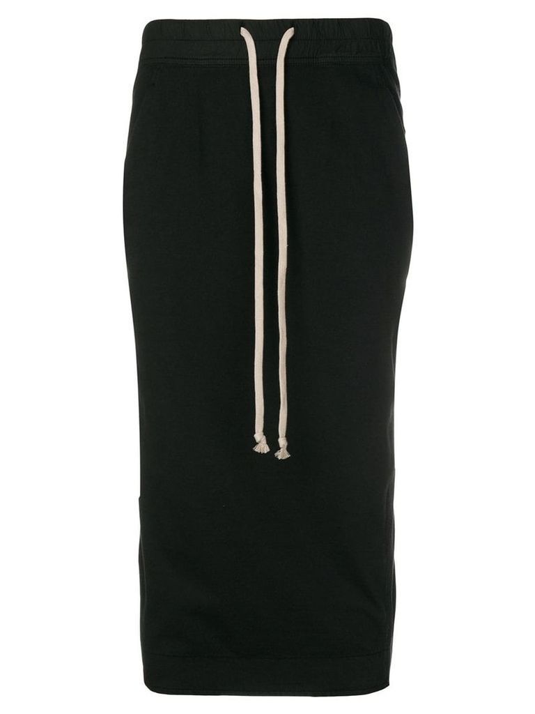 Rick Owens DRKSHDW drawstring-waist midi skirt - Black