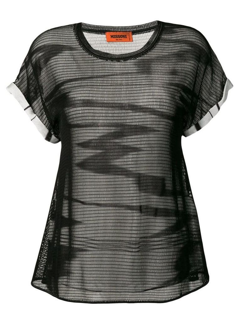 Missoni mesh round neck T-shirt - Black