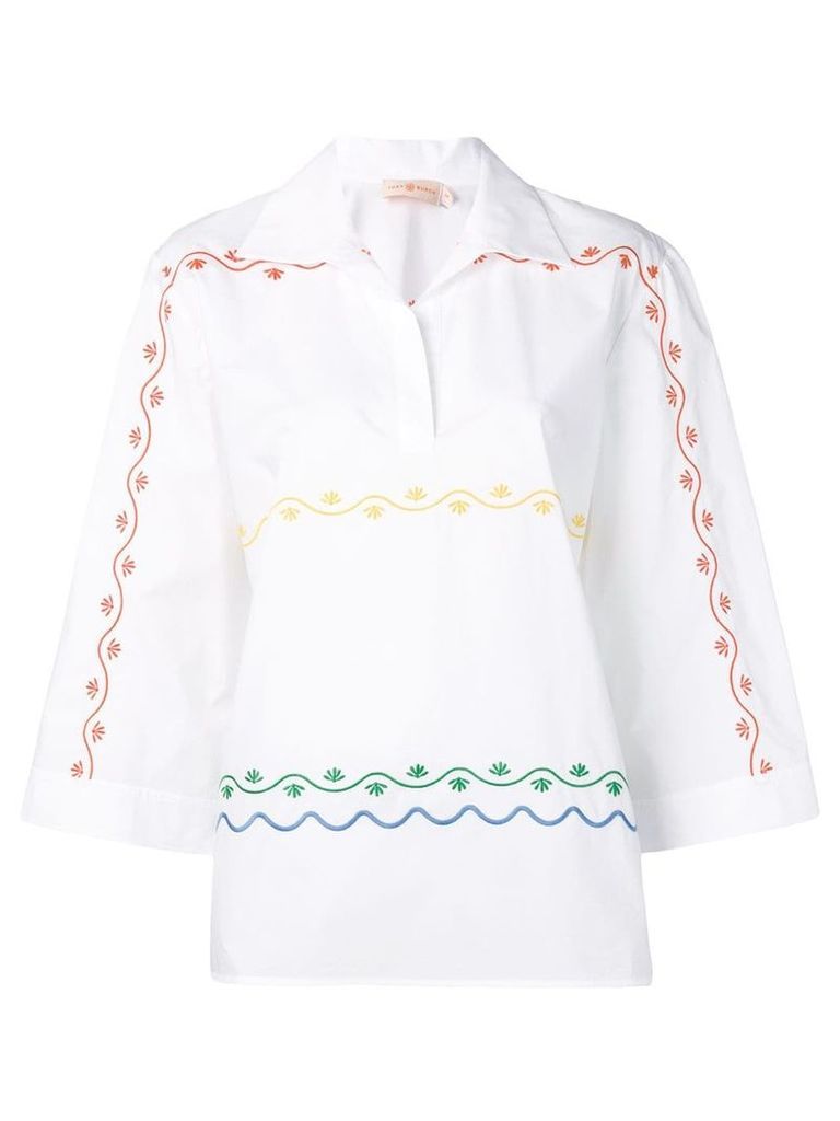 Tory Burch embroidered blouse - White