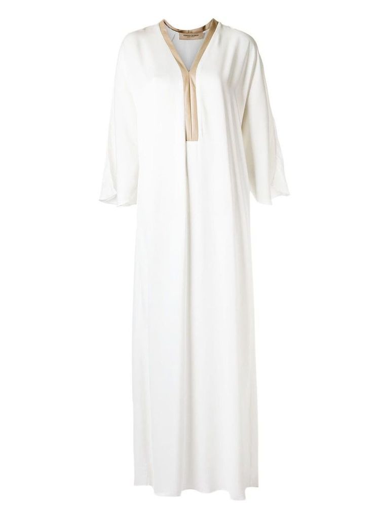 Adriana Degreas long panelled dress - White