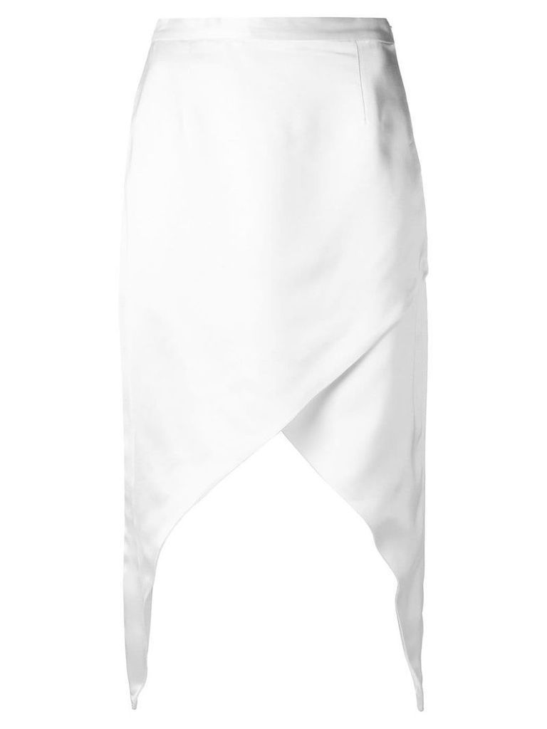Adriana Degreas asymmetric midi skirt - White