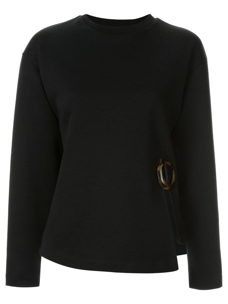 Le Ciel Bleu side-slit fitted sweater - Black