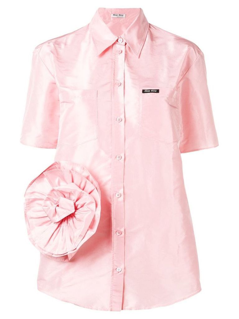 Miu Miu rose detail shirt - PINK