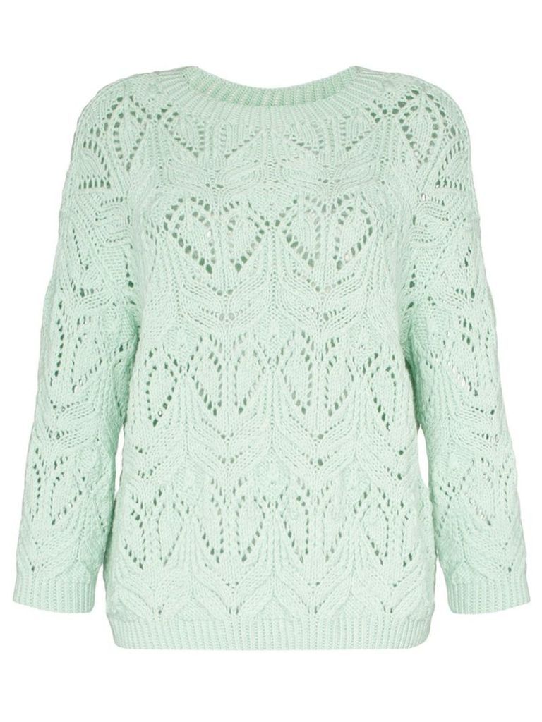 Vika Gazinskaya crochet wool knit jumper - Green