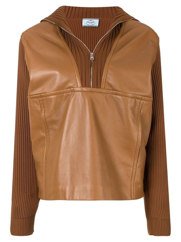 Prada half-zip sweater - Brown