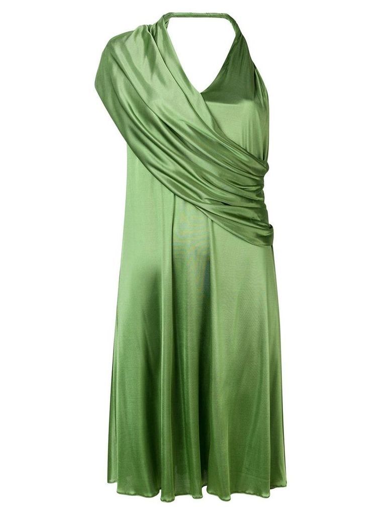 LANVIN draped V-neck dress - Green