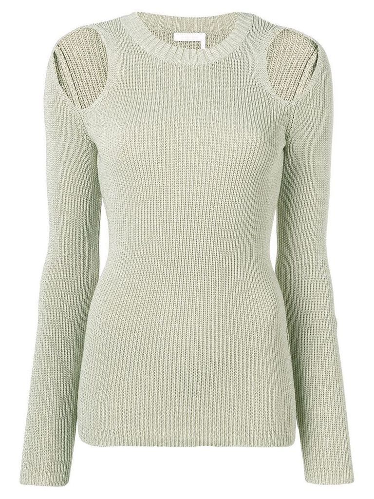 See by Chloé cold shoulder jumper - NEUTRALS