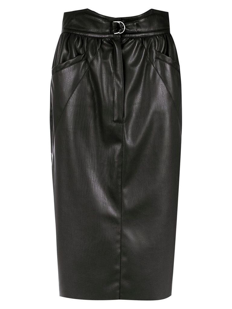 Framed Tulip midi skirt - Black