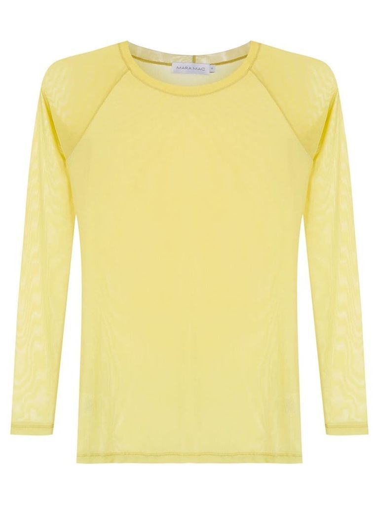 Mara Mac sheer blouse - Yellow