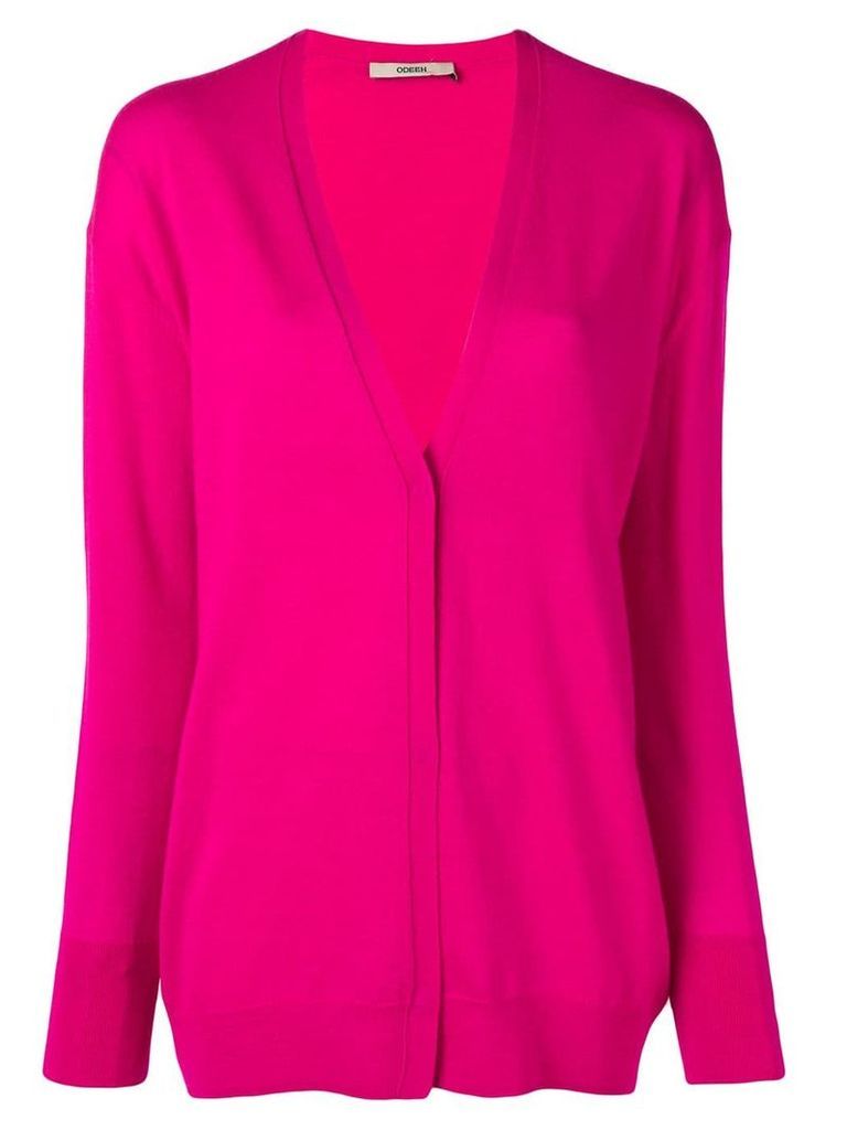 Odeeh concealed button cardigan - PINK