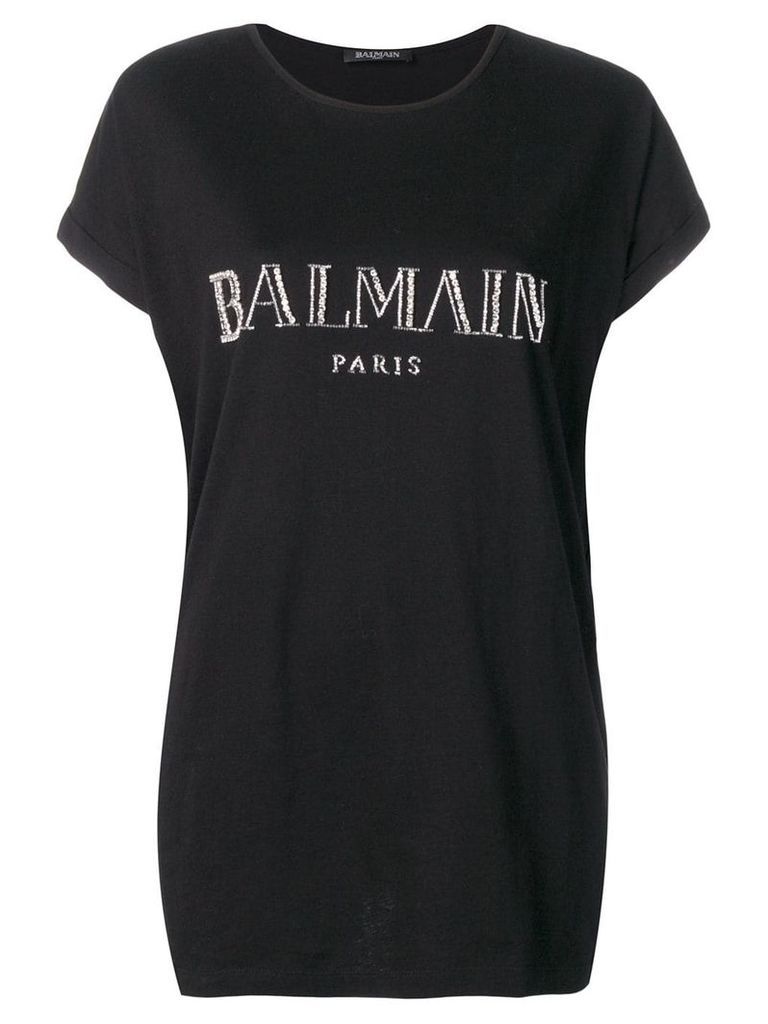 Balmain embroidered logo T-shirt - Black
