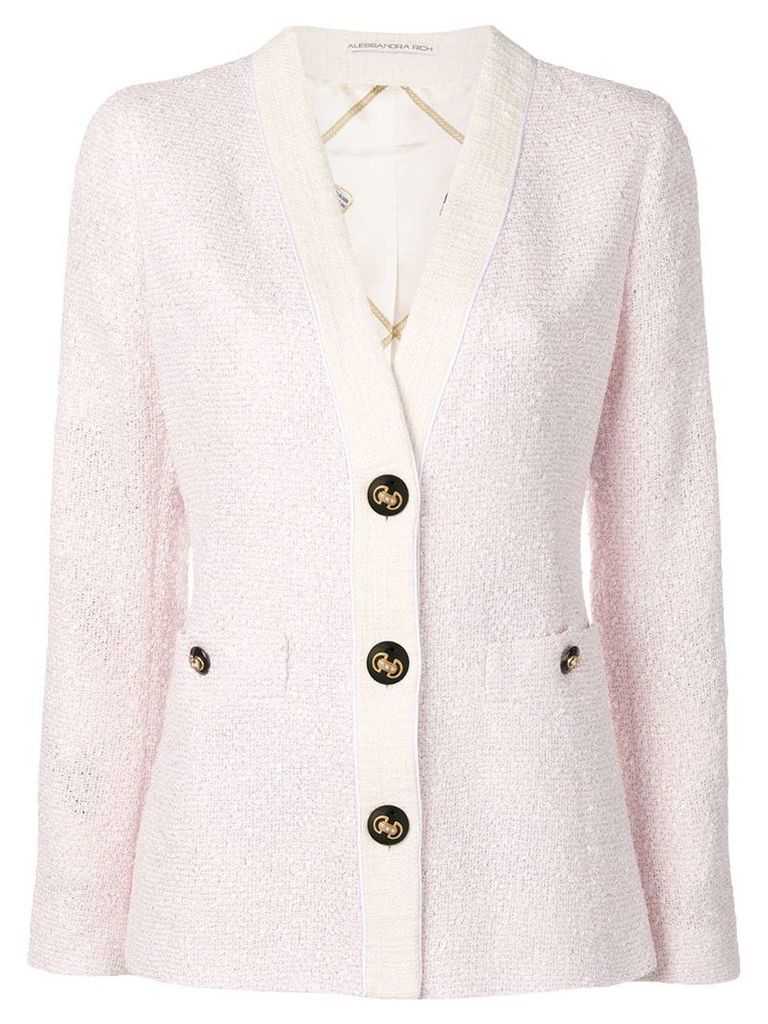 Alessandra Rich tweed blazer - Pink