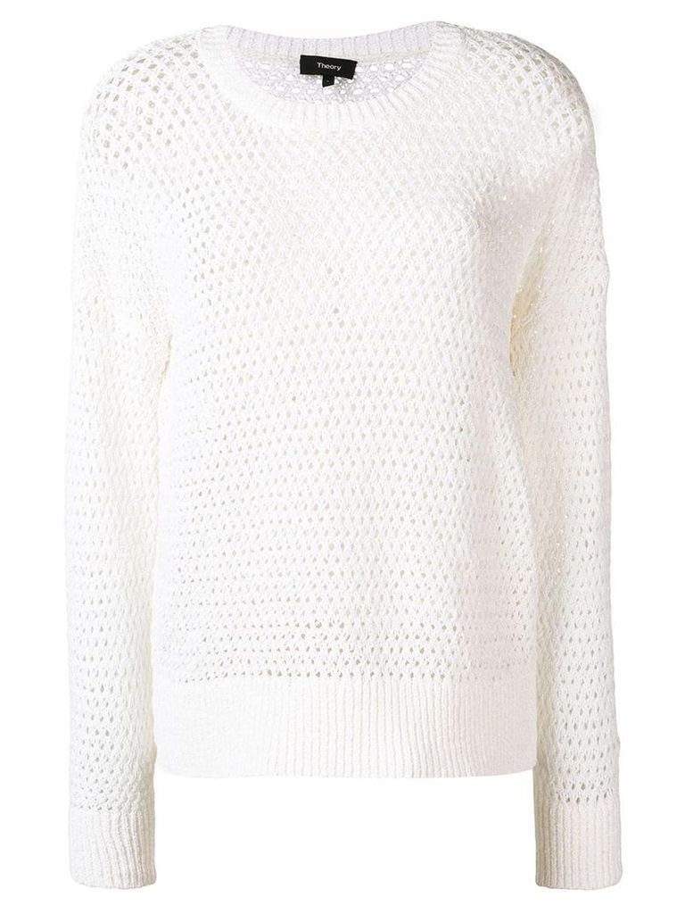 Theory open-knit jumper - White