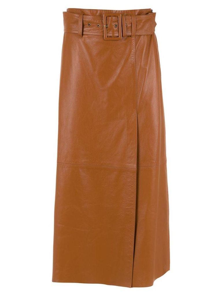 Nk midi leather skirt - Brown