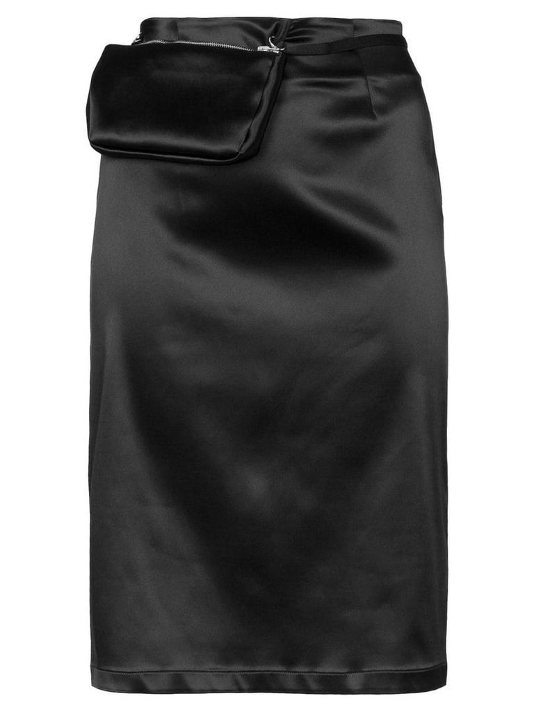 1017 ALYX 9SM detachable pouch satin pencil skirt - Black