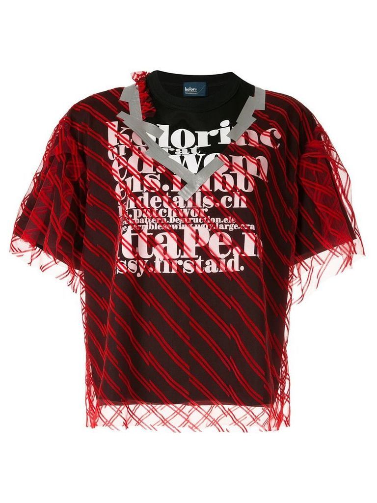 Kolor double layer T-shirt - Red