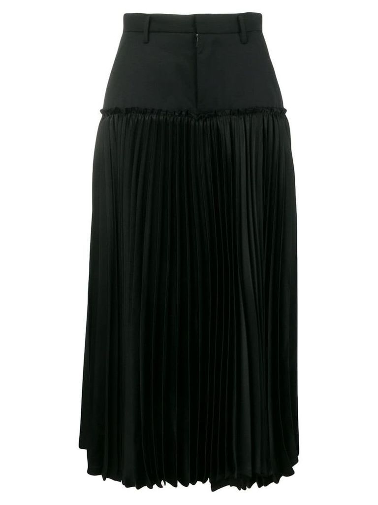 Comme Des Garçons Noir Kei Ninomiya pleated midi skirt - Black